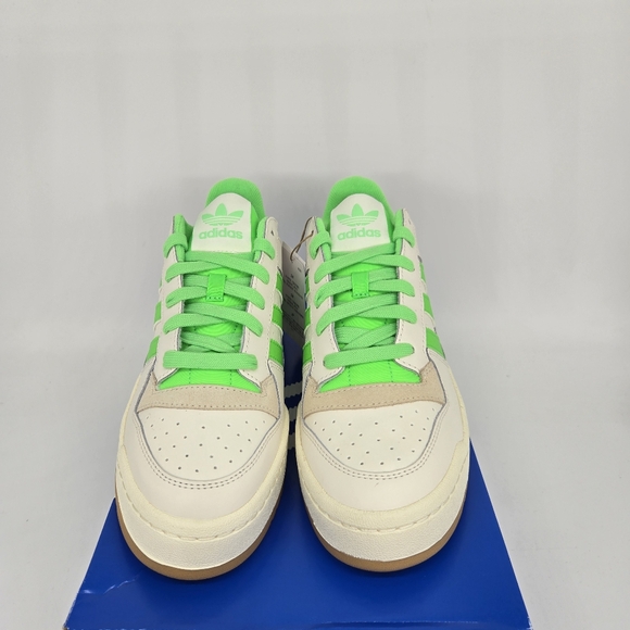 New Adidas Forum Bold Stripes 'White Green' Women's Shoes Size 6 - Picture 2 of 8